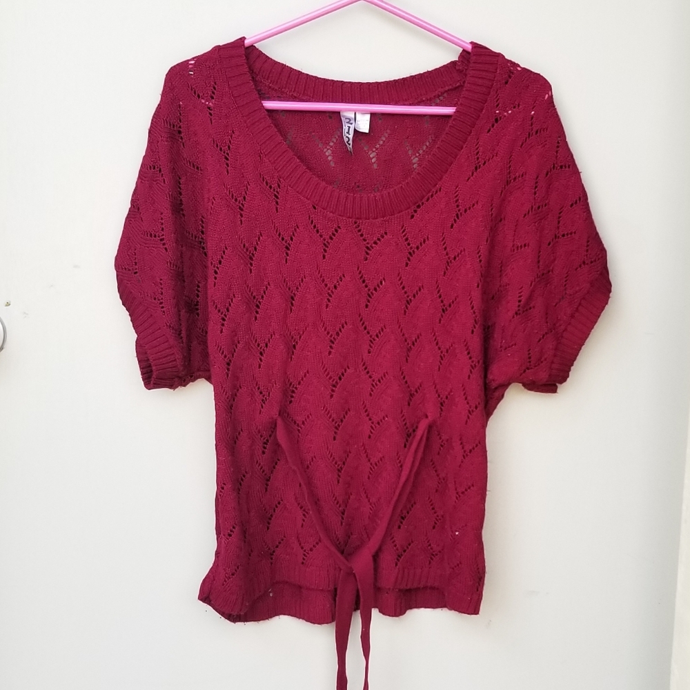 Women 212 New York Medium Red Knit Sweater